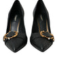 Dolce & Gabbana Black Devotion Leather Heels Pumps Shoes