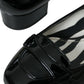 Dolce & Gabbana Black Patent Leather Block Heels Pumps Shoes