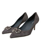 Dolce & Gabbana Gray Amore Suede Bellucci Heels Pumps Shoes