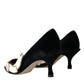 Dolce & Gabbana Black Suede Leather Amari Heels Pumps Shoes