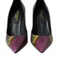 Dolce & Gabbana Multicolor Exotic Leather Heels Pumps Shoes