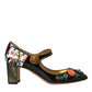 Dolce & Gabbana Black Leather Crystal Mary Jane Pumps Shoes