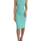 Dolce & Gabbana Green Viscose Sleeveless Bodycon Midi Dress