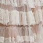 Dolce & Gabbana White Sheer Lace Tiered Maxi Dress