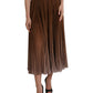 Dolce & Gabbana Brown Ombre Pleated High Waist Midi Skirt