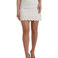 Dolce & Gabbana White Yellow Floral A-line Mini Skirt