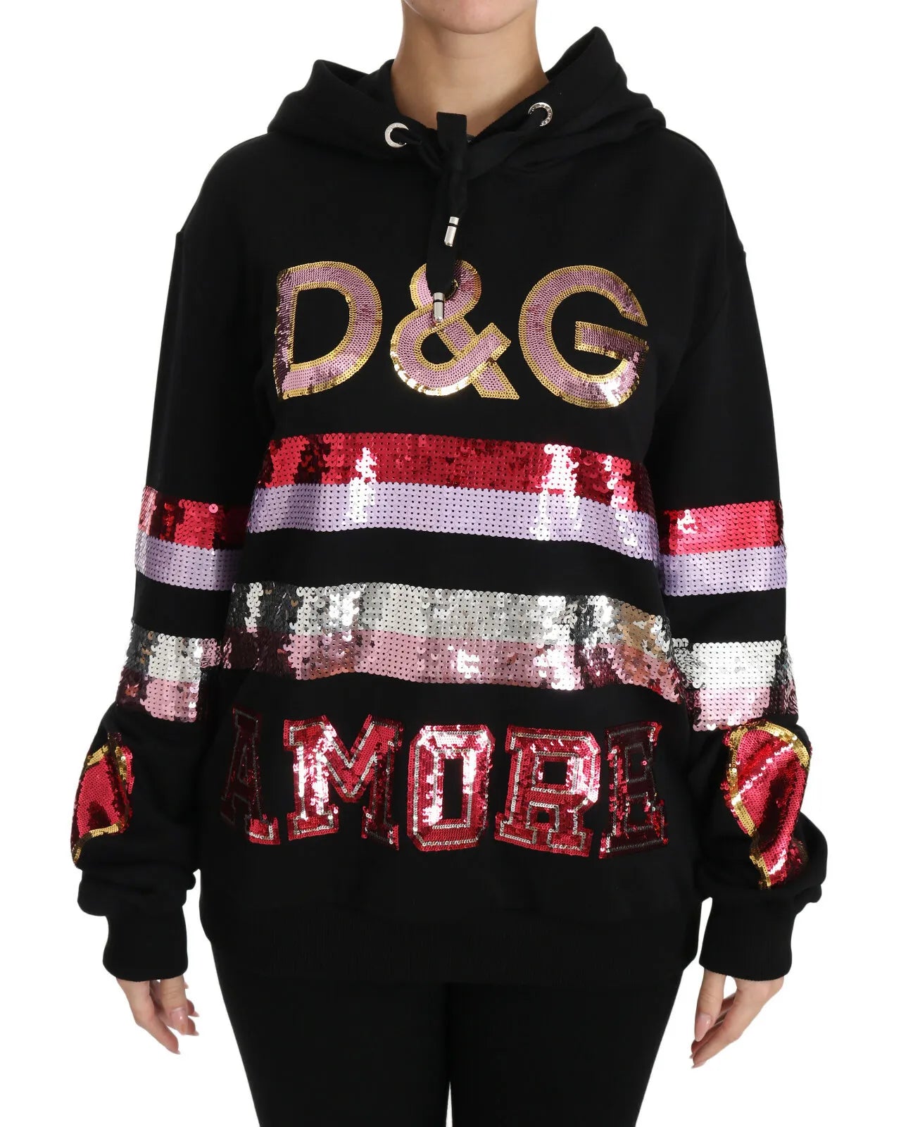 Dolce & Gabbana DG Sequined Hooded Pullover Sweater (Copy)