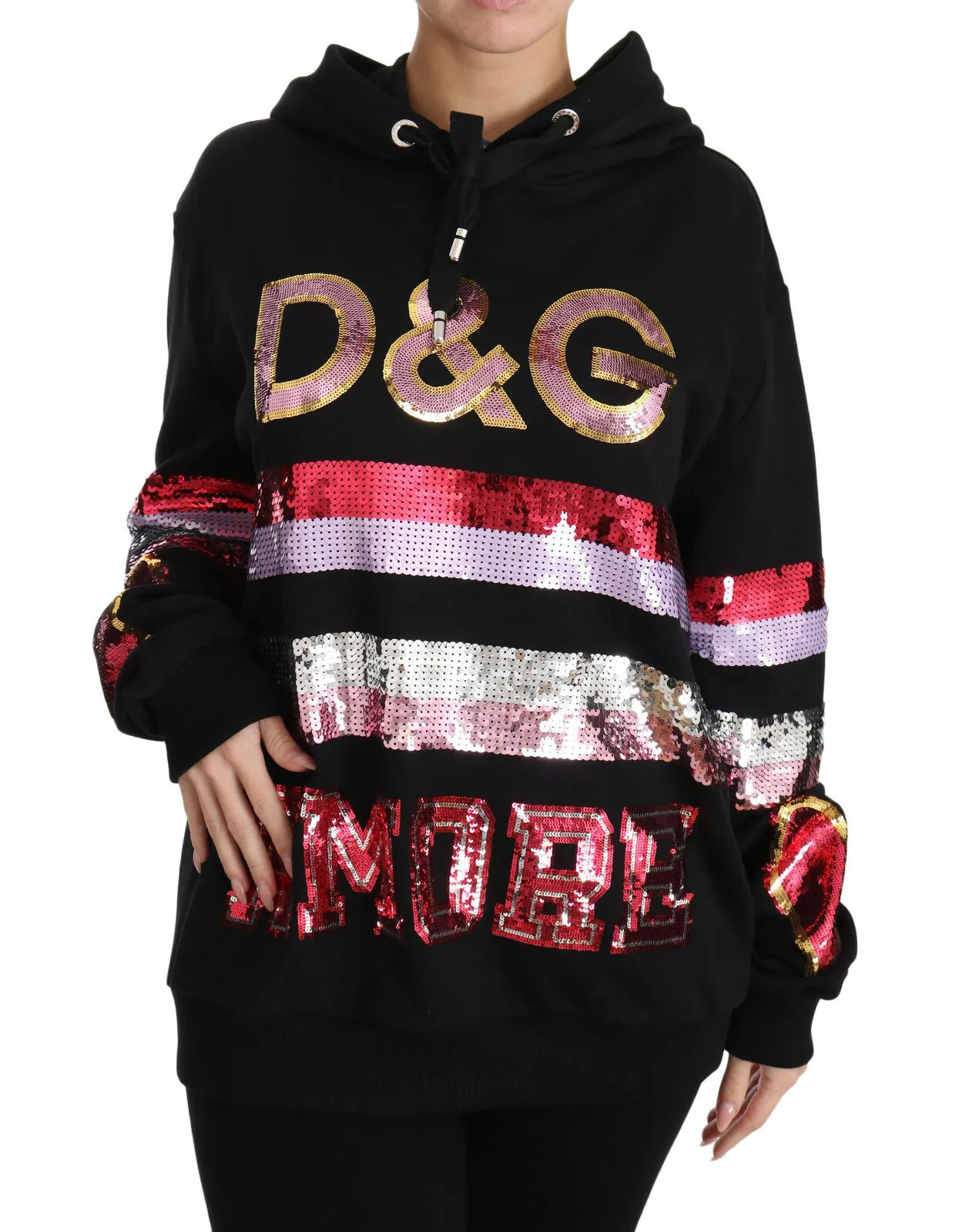 Dolce & Gabbana DG Sequined Hooded Pullover Sweater (Copy)