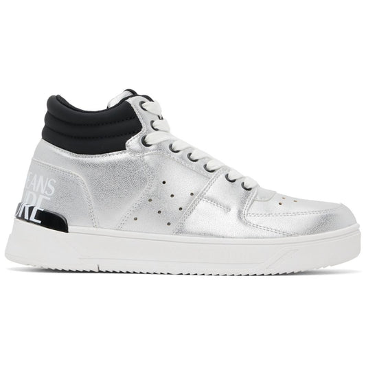 Versace Jeans Silver Gray High Top Sneakers