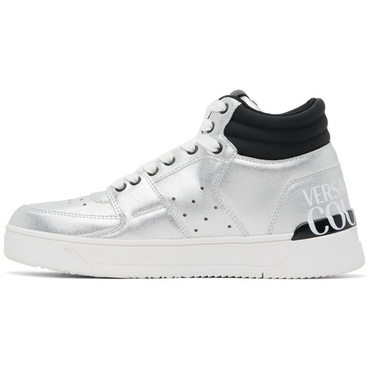 Versace Jeans Silver Gray High Top Sneakers