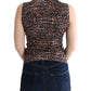 Dolce & Gabbana Multicolor Knit Wool Sleeveless Top