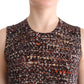 Dolce & Gabbana Multicolor Knit Wool Sleeveless Top