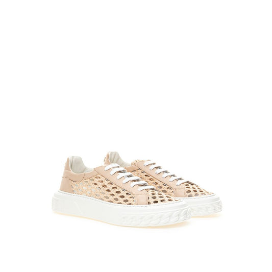 Casadei Beige Leather Sneaker