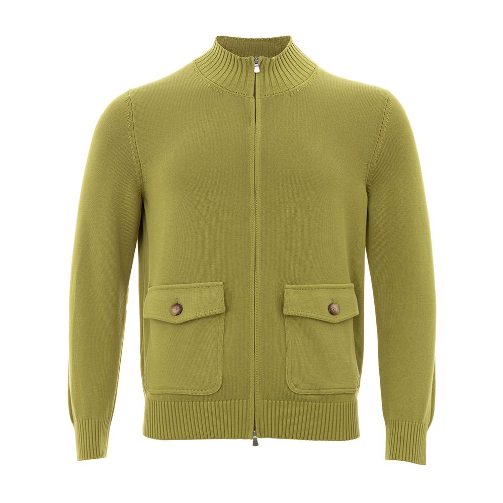 Gran Sasso Green Cotton Cardigan