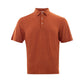 Gran Sasso Brown Linen Polo Shirt