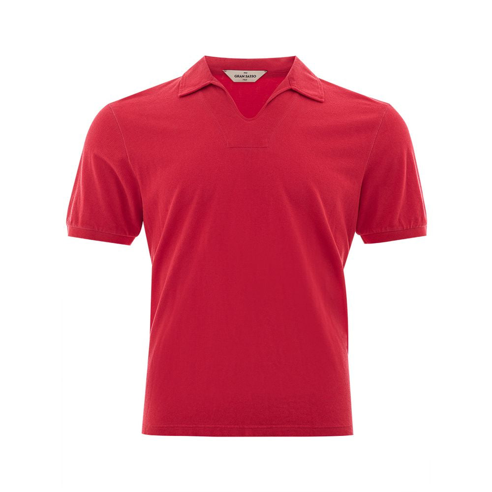 Gran Sasso Fuchsia Cotton Polo Shirt