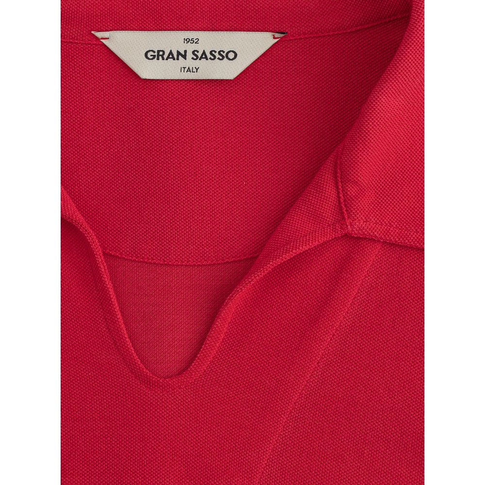 Gran Sasso Fuchsia Cotton Polo Shirt