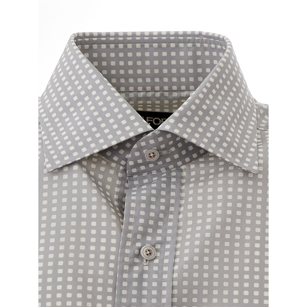 Tom Ford Gray Cotton Shirt