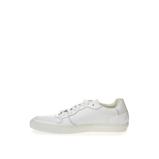 Roberto Cavalli White Leather Sneaker