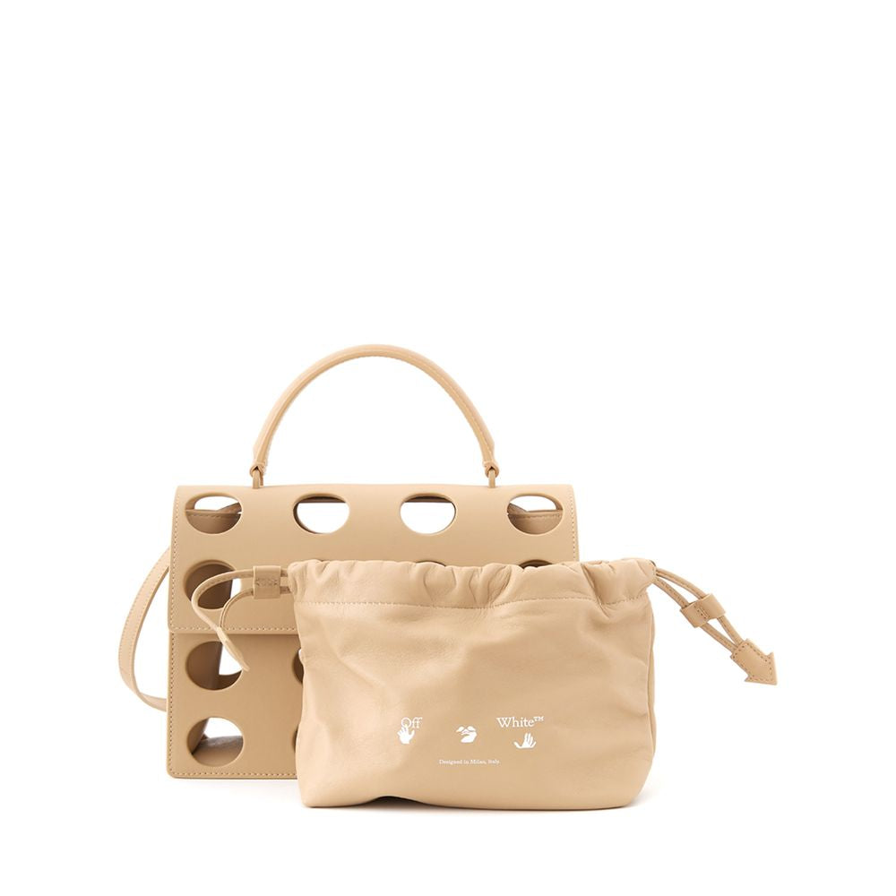 Off-White Beige Leather Handbag