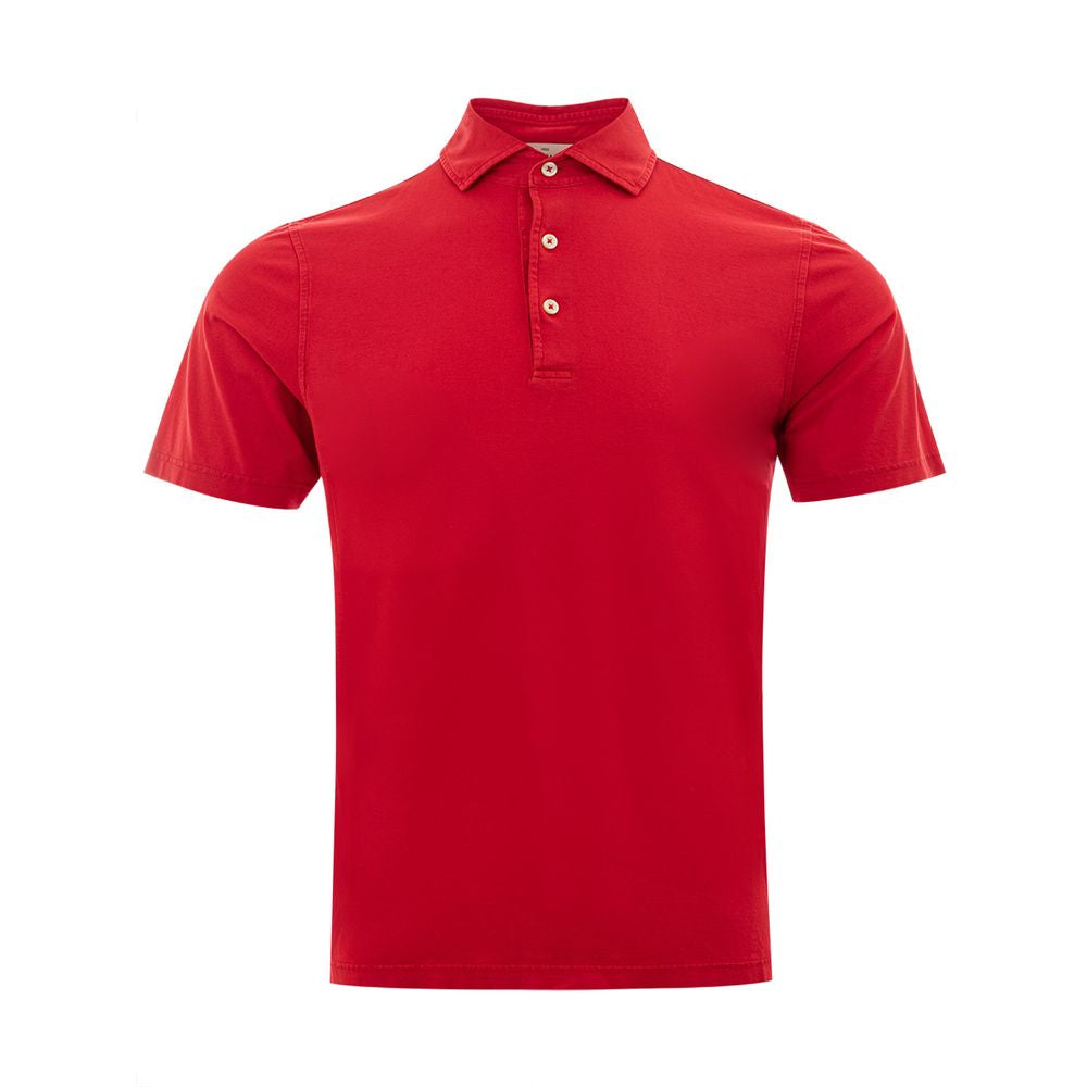 Gran Sasso Red Cotton Polo Shirt