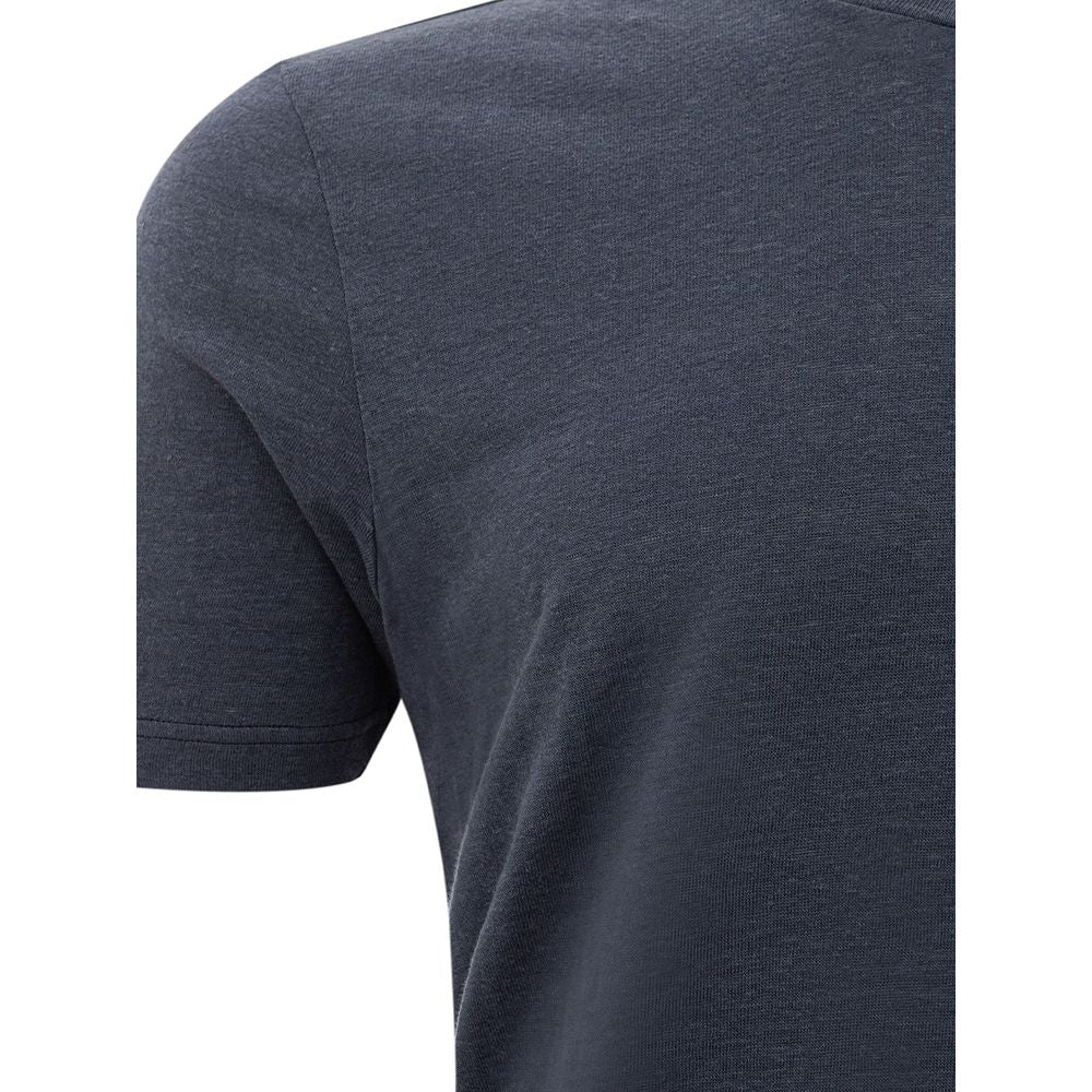 Gran Sasso Gray Cotton T-Shirt