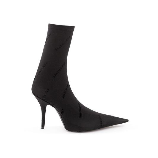 Balenciaga Black Spandex Heeled Boots