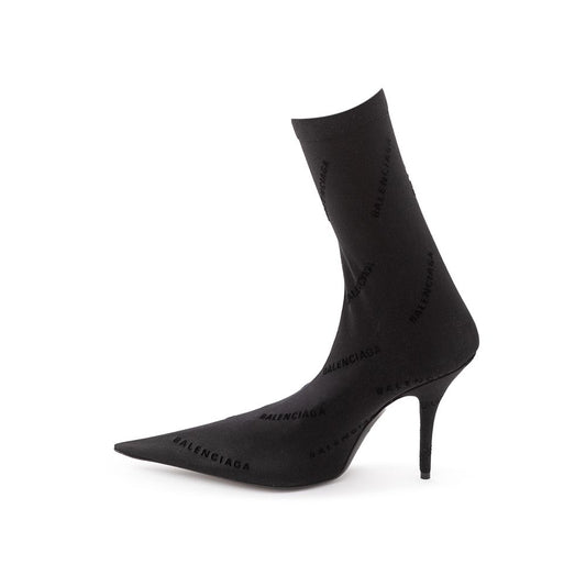 Balenciaga Black Spandex Heeled Boots