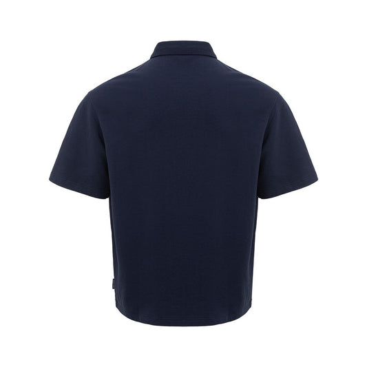 Armani Exchange Blue Cotton Polo Shirt