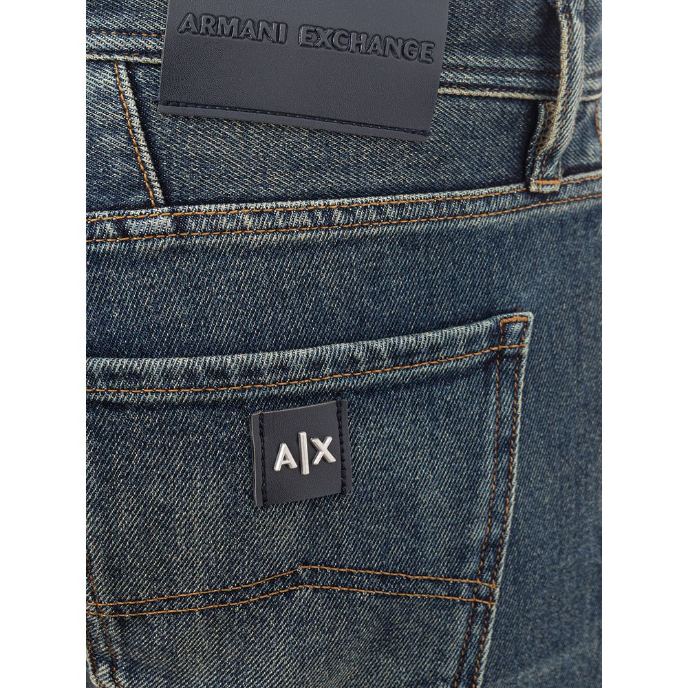 Armani Exchange Blue Cotton Jeans & Pant