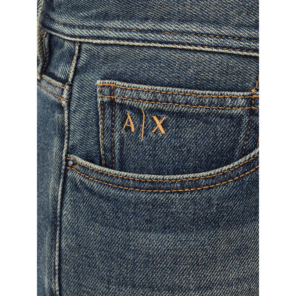 Armani Exchange Blue Cotton Jeans & Pant