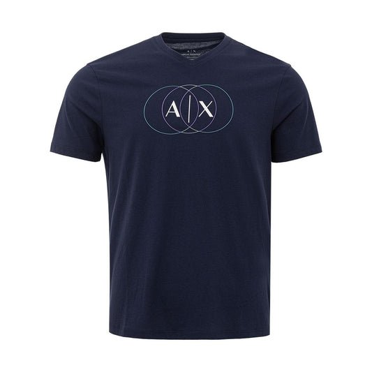 Armani Exchange Blue Cotton T-Shirt