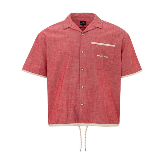 Armani Exchange Red Cotton Shirt