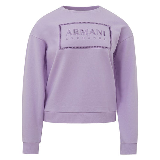 Armani Exchange Purple Cotton Sweater