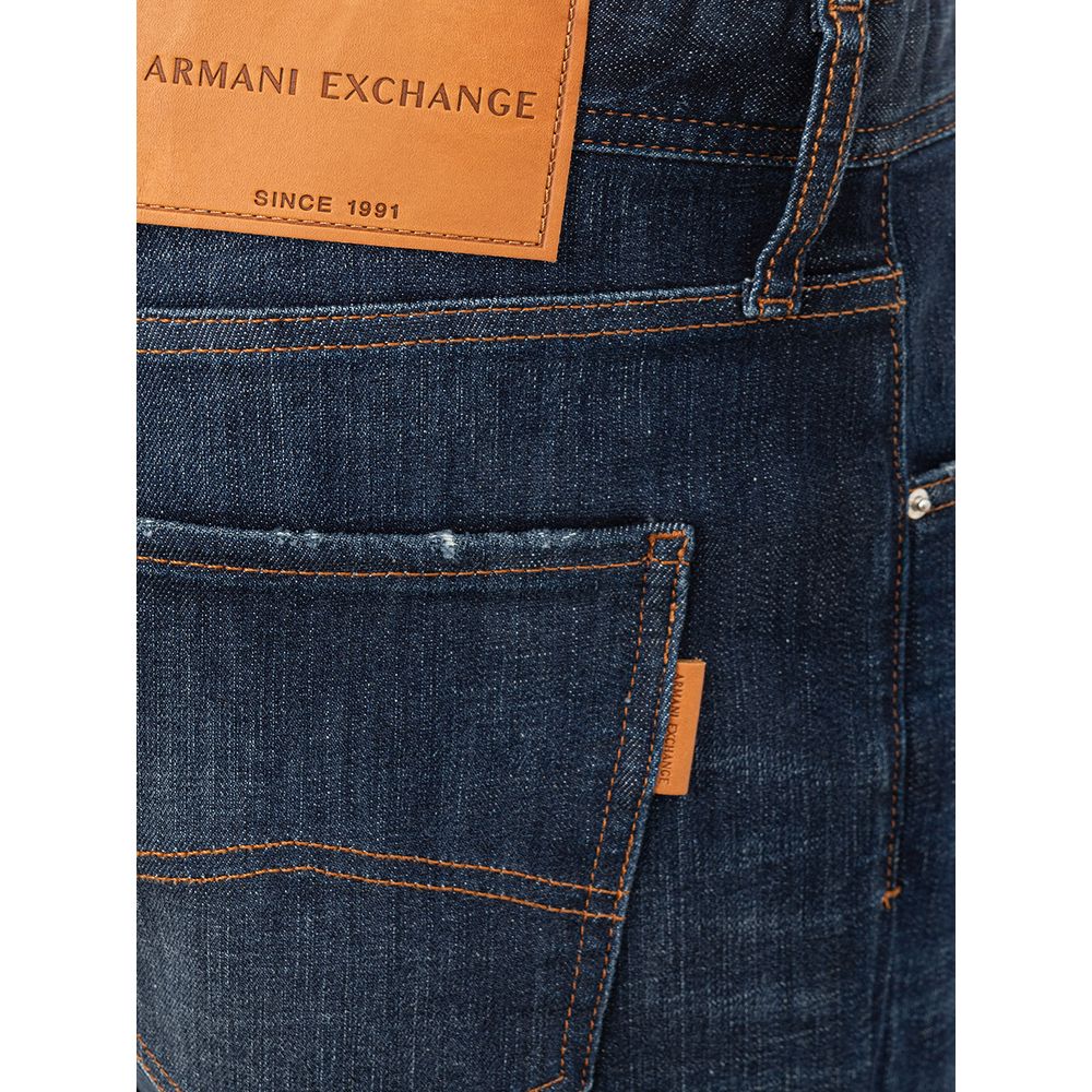 Armani Exchange Blue Cotton Jeans & Pant