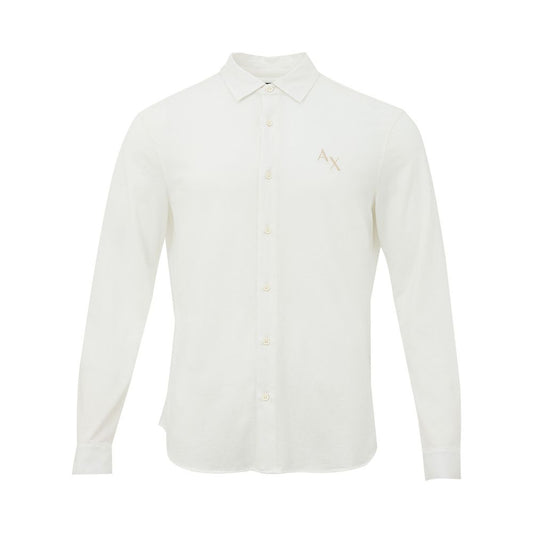 Armani Exchange White Cotton Organic Shirt