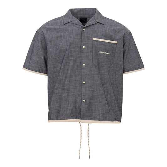 Armani Exchange Blue Cotton Shirt