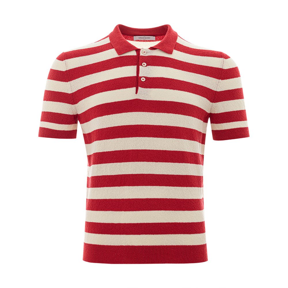 Gran Sasso Red Cotton Polo Shirt