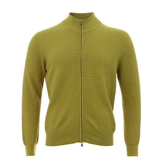 Gran Sasso Yellow Cotton Cardigan