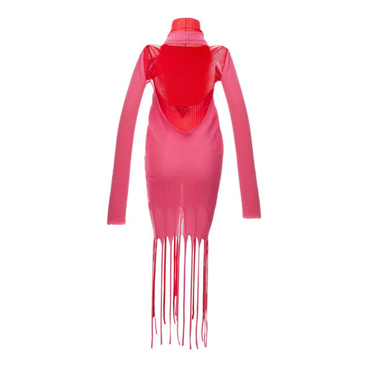 Bottega Veneta Pink Fringe Dress