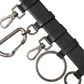 Dolce & Gabbana Black Calf Leather Silver Metal Buckle Belt