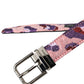 Dolce & Gabbana Multicolor Jacquard Leather Metal Buckle Belt