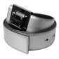 Dolce & Gabbana Silver Leather Square Metal Buckle Belt