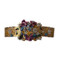 Dolce & Gabbana Multicolor Embellished Floral Crystal Wide Waist Belt