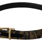 Dolce & Gabbana Multicolor Jacquard Leather Logo Buckle Belt