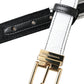 Dolce & Gabbana Black White Patchwork Gold Metal Buckle Belt