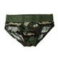 Dolce & Gabbana Green Camouflage Logo Cotton Mid Slip Underwear