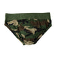 Dolce & Gabbana Green Camouflage Logo Cotton Mid Slip Underwear