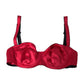 Dolce & Gabbana Bordeaux Silk Stretch Balconcino Bra Underwear