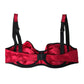 Dolce & Gabbana Bordeaux Silk Stretch Balconcino Bra Underwear